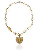 Alana Pearl Heart Necklace