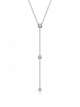 Vera Lariat Silver Necklace