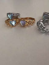 Heart Moonstone Ring
