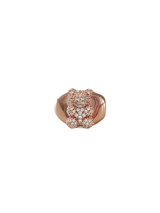 Gorgi Rose Gold Stone Bear Ring