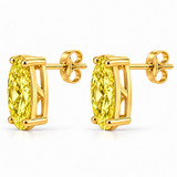 Vera Oval Stud Lemon Yellow Earring