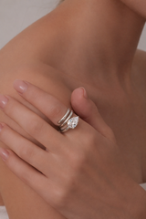 Vera Pear Silver Ring