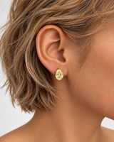 Vera Oval Stud Lemon Yellow Earring