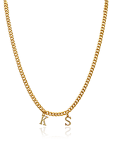 Gold Initial Cuban Necklace