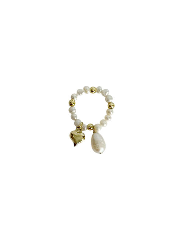 Alana Pearl Heart Ring