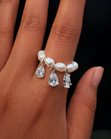 Amelia Pearl Silver Ring