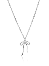 Bow Silver Necklace