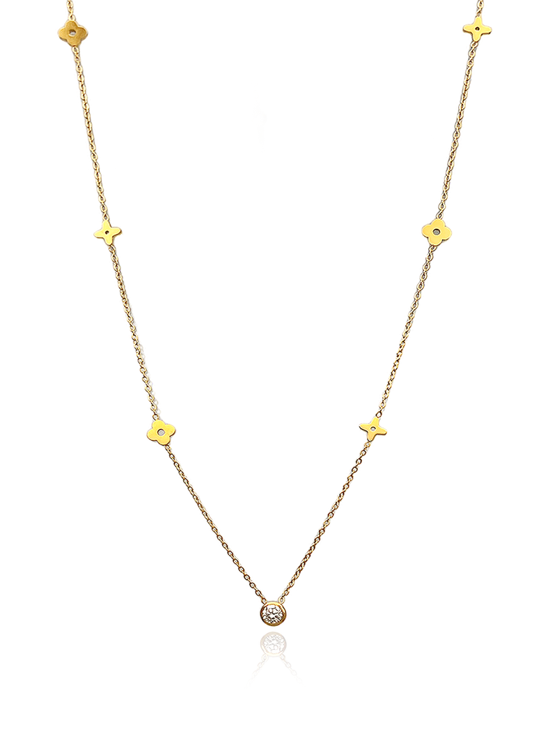 Clover CZ Necklace