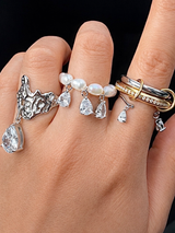 Amelia Double Silver Ring