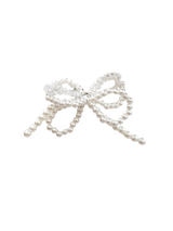 Pearl Clear Bead Bow Charm