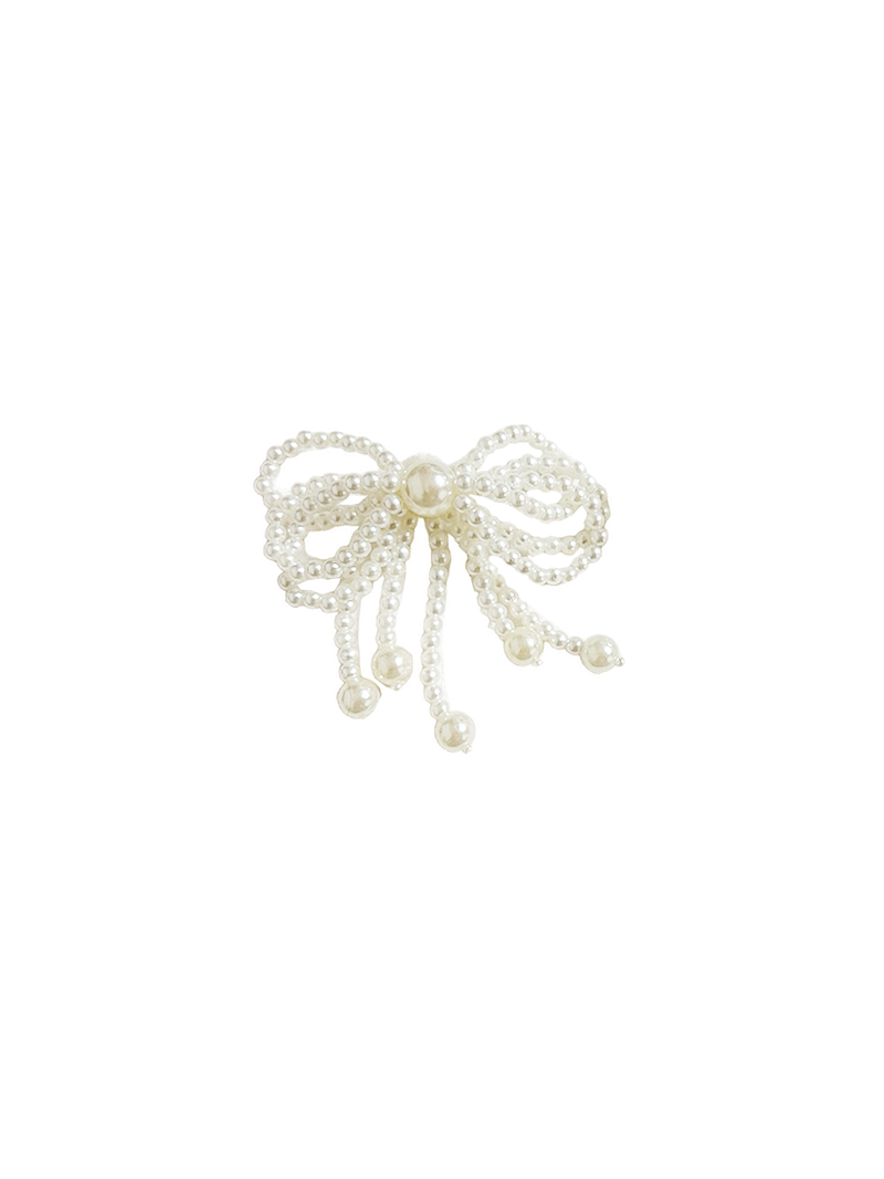 Pearl Bow Clip Charm