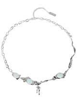 Mermaid Opal Silver Necklace