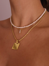 Pearl Initial Necklace