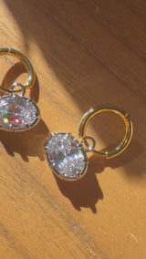 Vera Oval Two Tone Earring