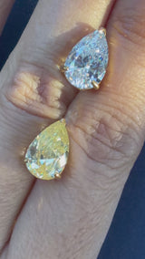 Vera Pear Stud Lemon Yellow Earring