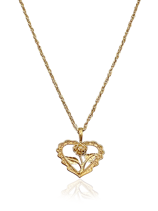 Rose Heart Necklace