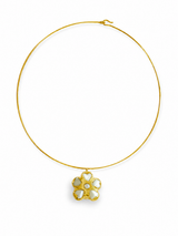 Wavy flower Slim necklace