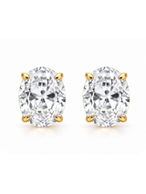 Vera Oval Stud Lemon Yellow Earring
