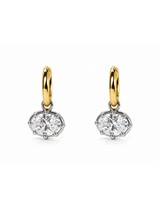 Vera Oval Two Tone Earring