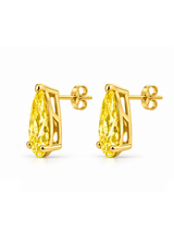 Vera Pear Stud Lemon Yellow Earring