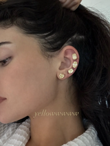 Vera Oval Stud Lemon Yellow Earring