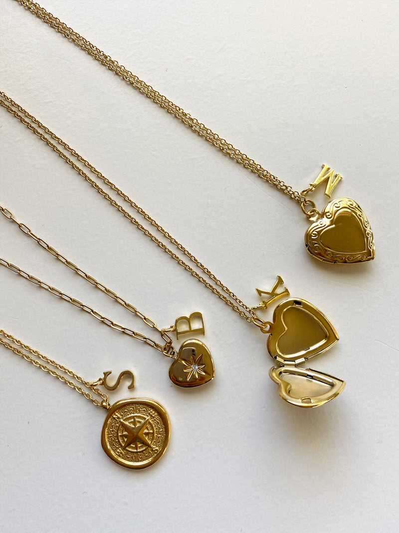 Rosa Heart Locket Necklace