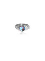 Heart Moonstone Silver Ring