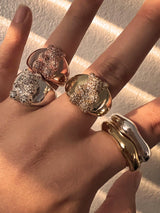 Gorgi Silver Stone Bear Ring
