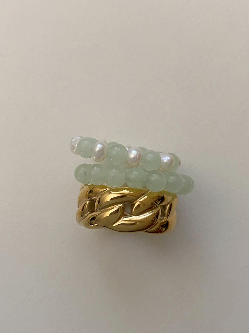 Aventurine Ring Set